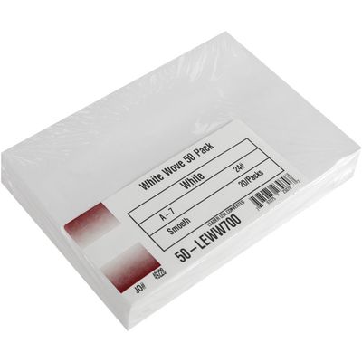 Enveloppes A7 5" 1/4 X 7" 1/4 paquet de 50