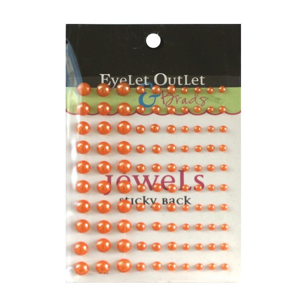 Eyelet outlet - «Adhesive Pearls» couleur «Orange» 100/ emballage