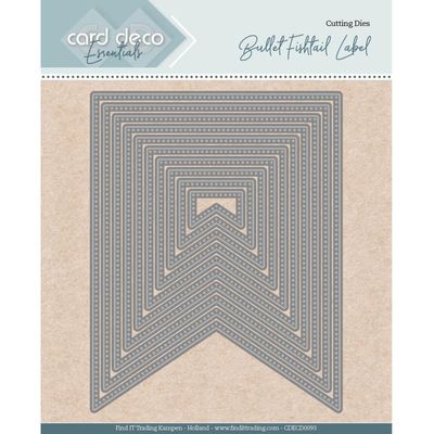Find It Trading - Dies « Card Deco Essentials» modèle «Bullet Fishtail Label» 10 pcs