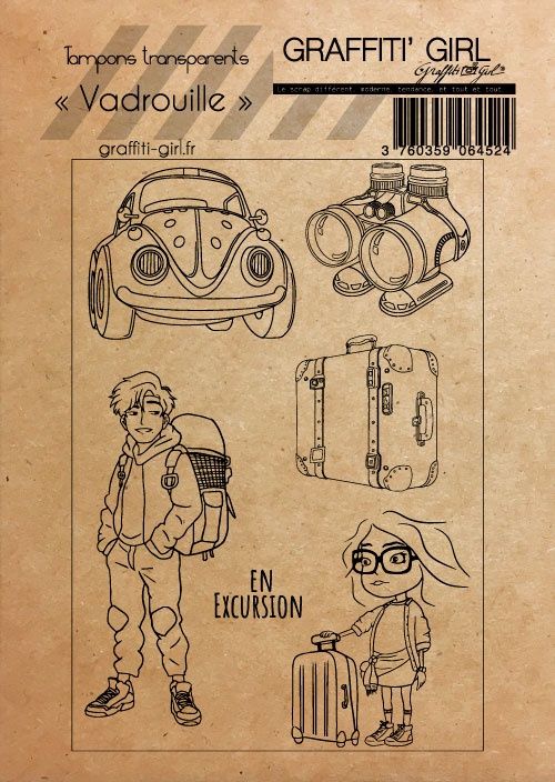 Graffiti Girl - Étampes «Vadrouille» 6 pcs