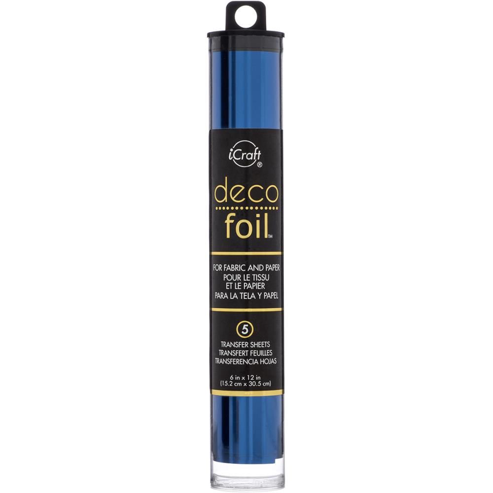 Icraft - Deco foil transfert sheets couleur «Deep blue» 5/pqt