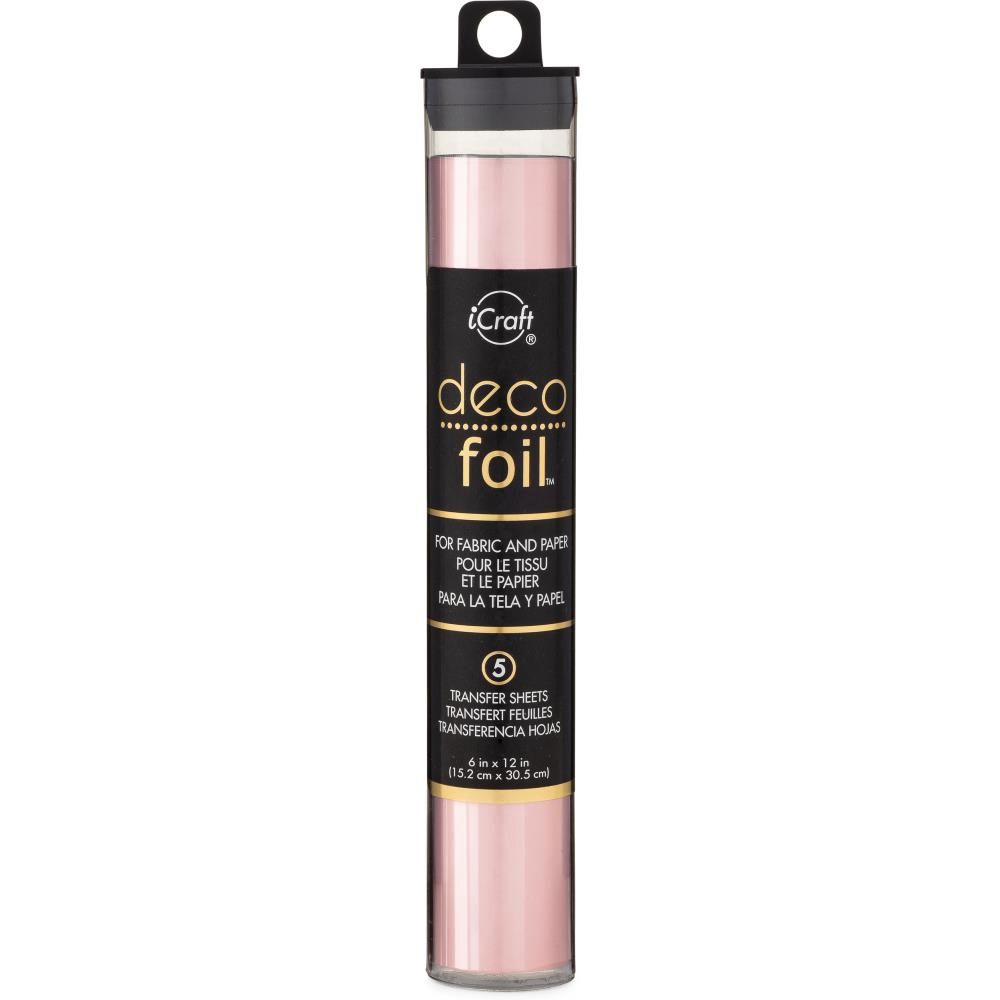 Icraft - Deco foil transfert sheets couleur «Pink Quartz» 5/pqt
