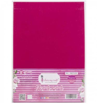 Dress my Craft - Papier Shrink Prink «Magenta» 10 feuilles