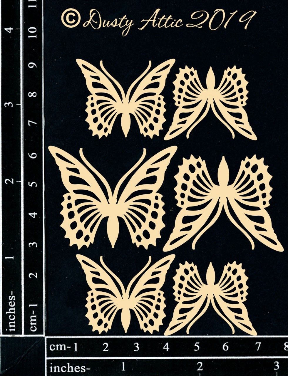 Dusty Attic - Chipboard Mini Monarch Butterflies
