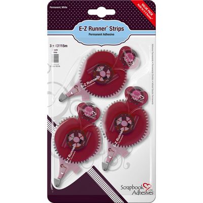 E-Z Runner - Paquet de 3 recharges de ruban adhésif pour distributeur rechargeable 15m