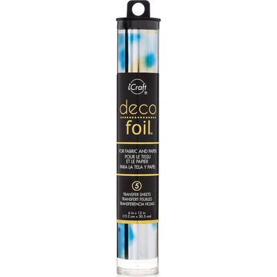 Icraft - Deco foil transfert sheets couleur «Lapis watercolour» 5/pqt