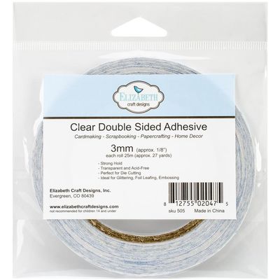 Elizabeth Craft- Ruban adhésif double face transparent 3mm