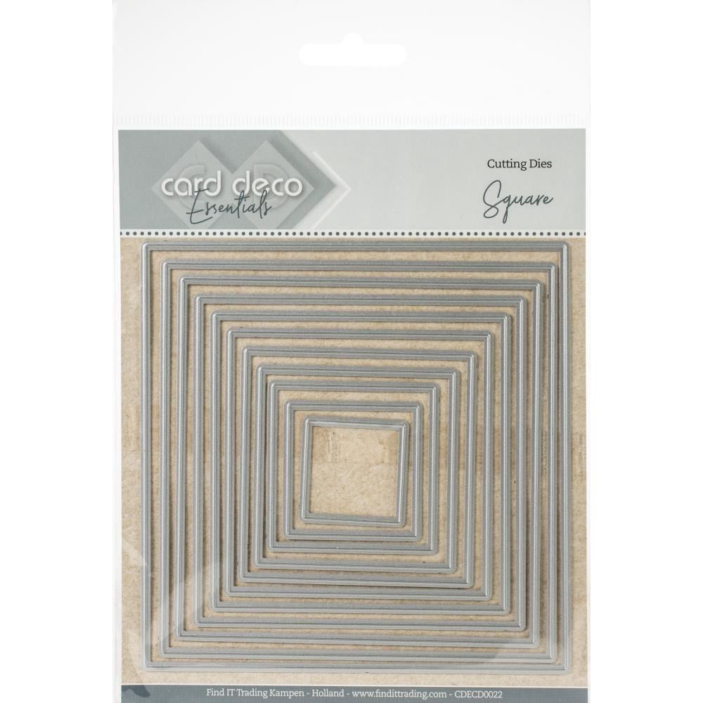 Find It Trading - Dies «Card Deco Essentials» modèle «Square» 11 pcs