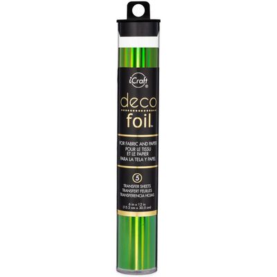 Icraft - Deco foil transfert sheets couleur «Lily Pad» 5/pqt