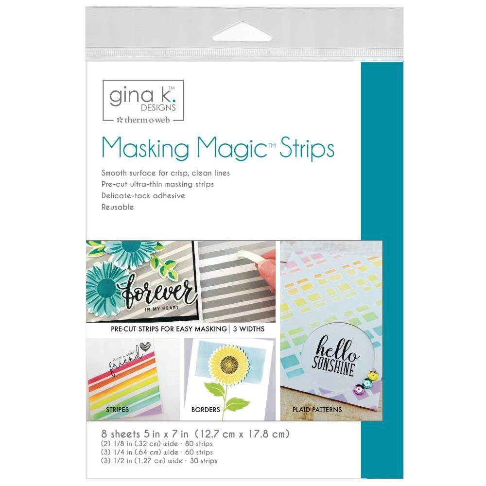 Gina K. Design - Masking Magic Strips, 8 feuilles 5x7