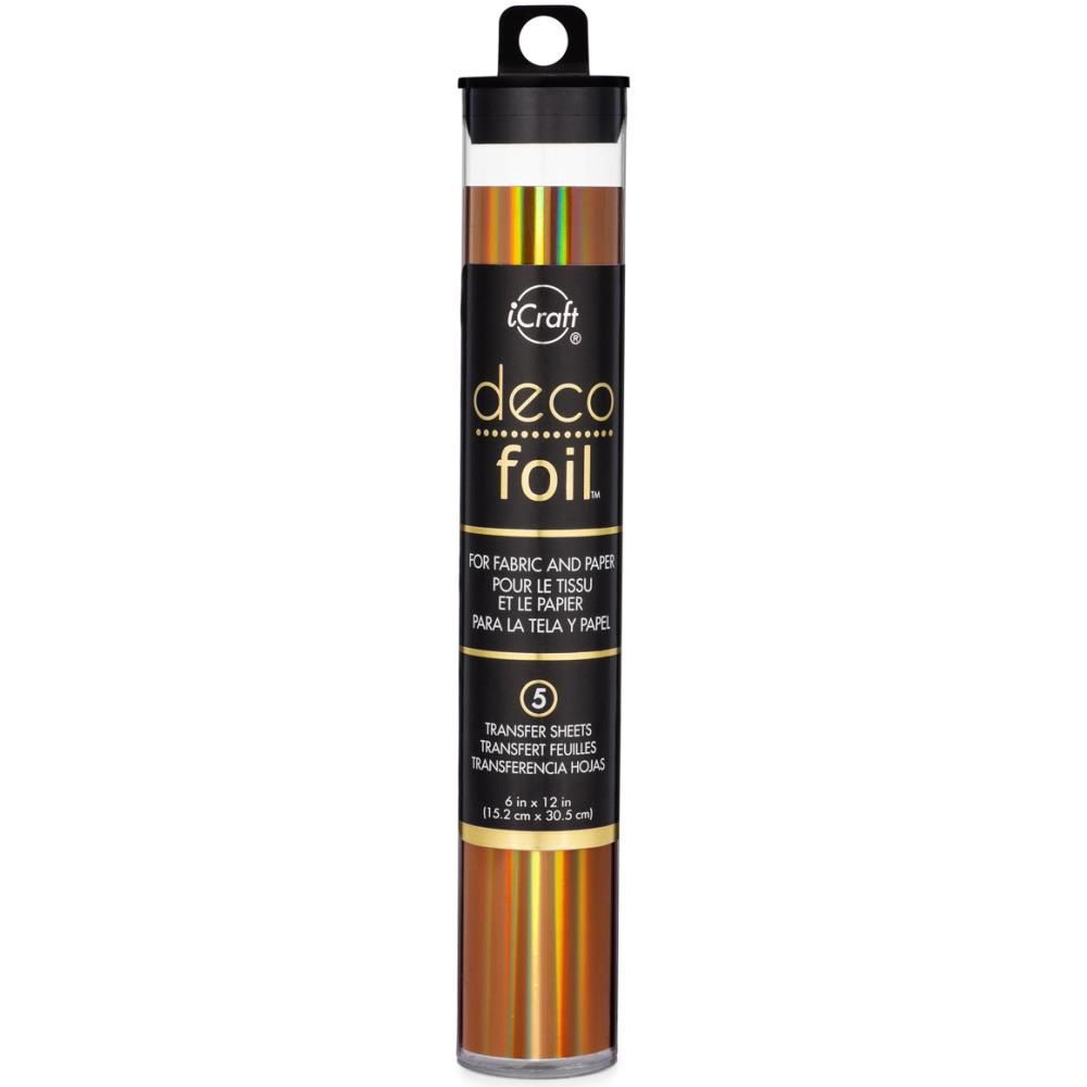 Icraft - Deco foil transfert sheets couleur «Peach Princess» 5/pqt