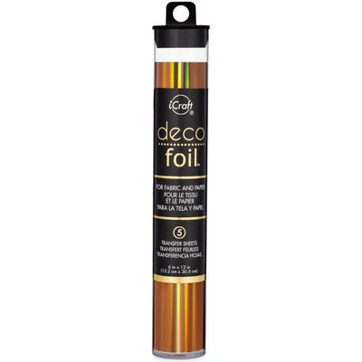 Icraft - Deco foil transfert sheets couleur «Peach Princess» 5/pqt