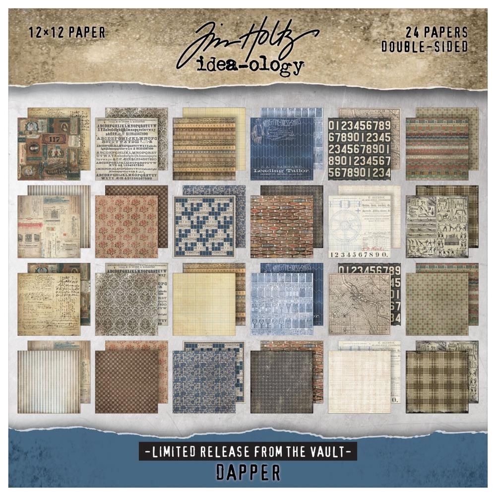 Idea-ology-Tim Holtz - Collection de papiers «Dapper» 12 x 12