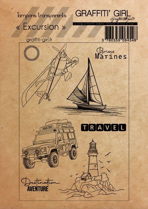 Graffiti Girl - Étampes «Excursion» 8 pcs