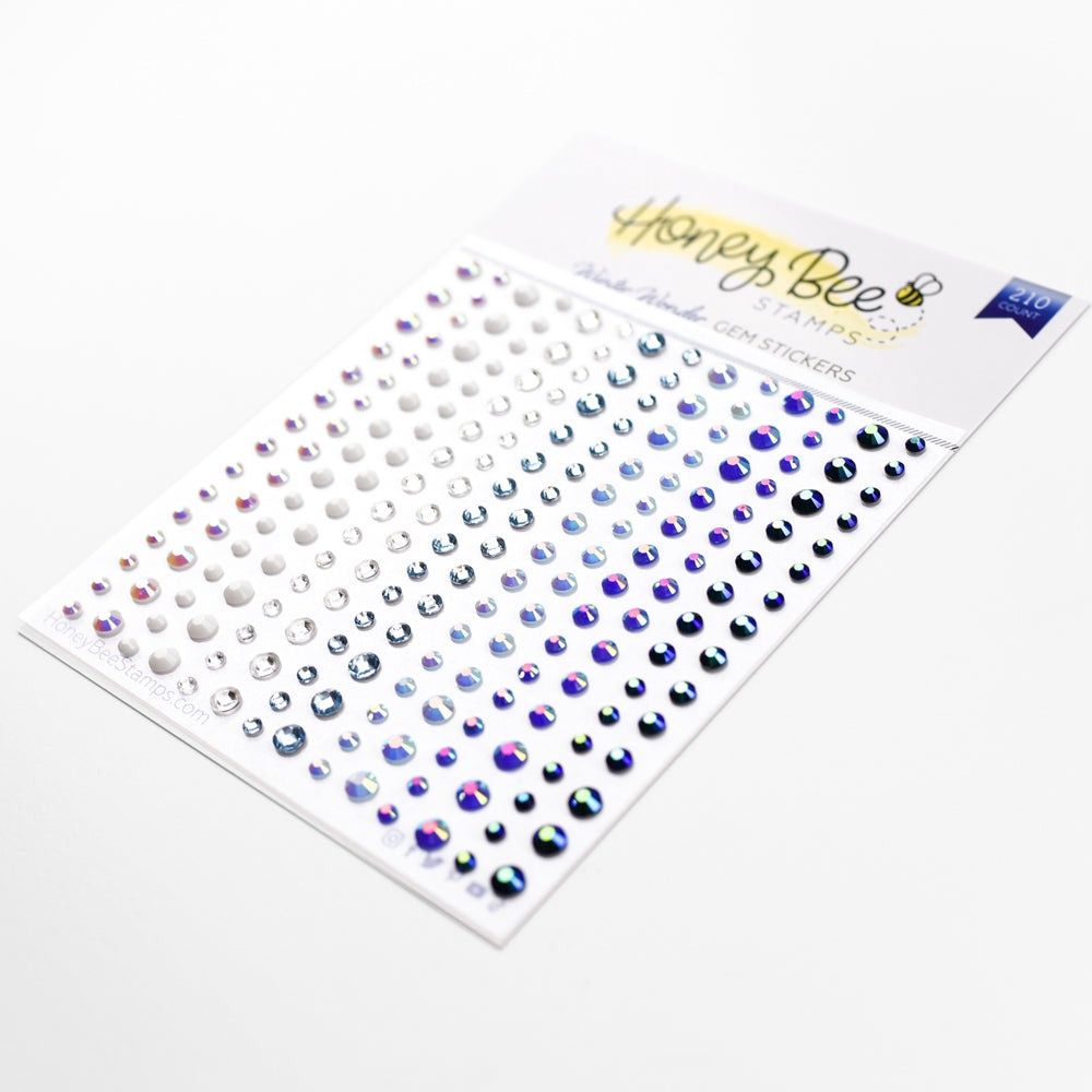 Honey Bee - Cristaux autocollant «Winter Wonder» 210 pcs