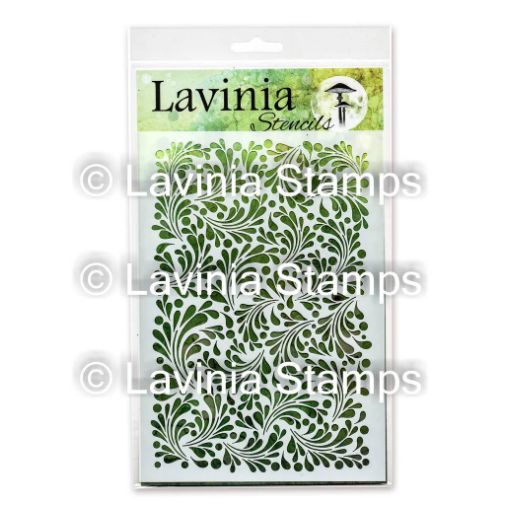 Lavinia - Stencil «Feather Leaf» 6" X 8"