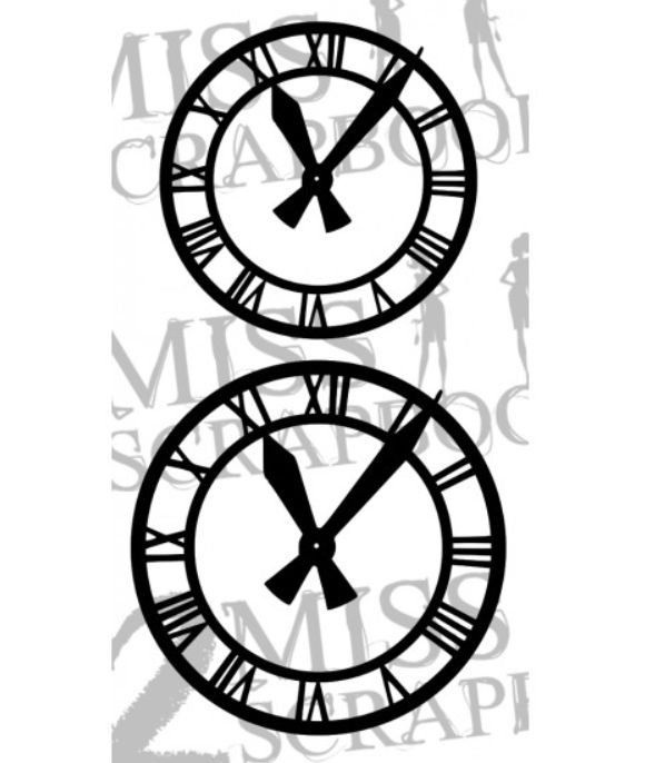 Les 2 Miss scrapbooking - Chipboard «Horloges x2»