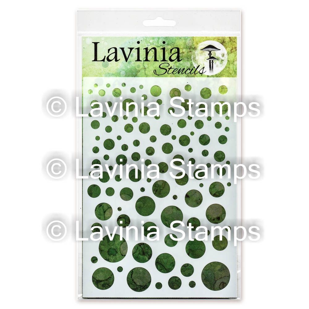 Lavinia - Stencil «White Orbs» 6" X 8"