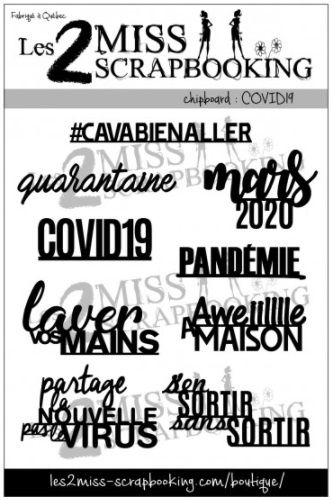 Les 2 Miss scrapbooking - Chipboard COVID 19