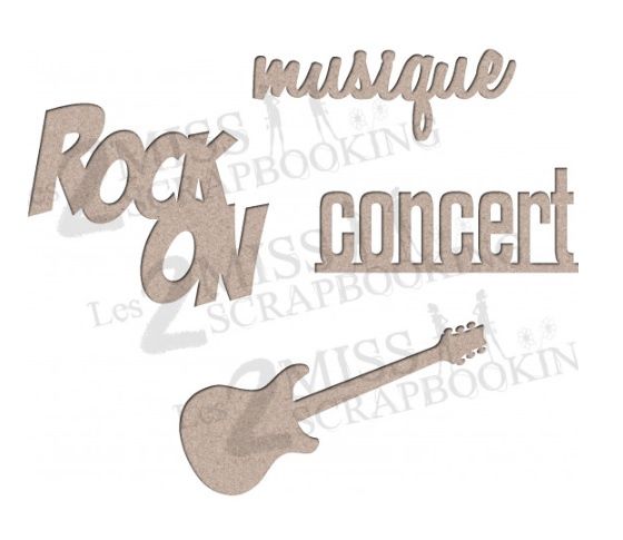 Les 2 Miss scrapbooking - Chipboard Kit musique