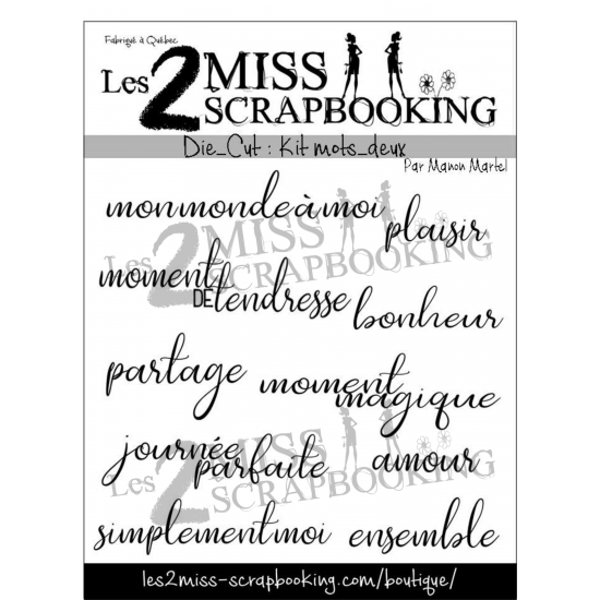 Les 2 Miss scrapbooking - Éphéméra «Kit Mots deux»