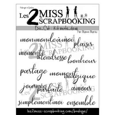 Les 2 Miss scrapbooking - Éphéméra «Kit Mots deux»