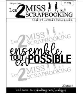 Les 2 Miss scrapbooking - Chipboard Ensemble tout est possible