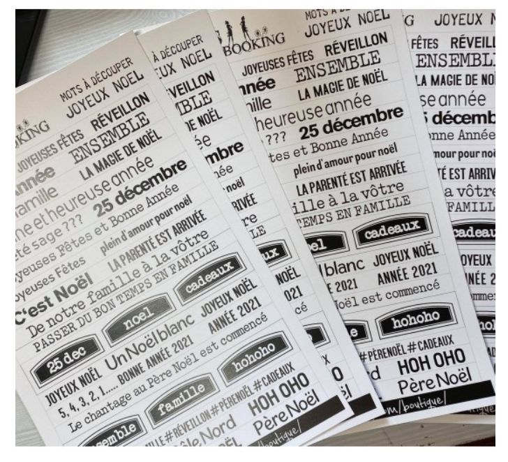 Les 2 Miss scrapbooking - Mots à découper Joyeux Noel