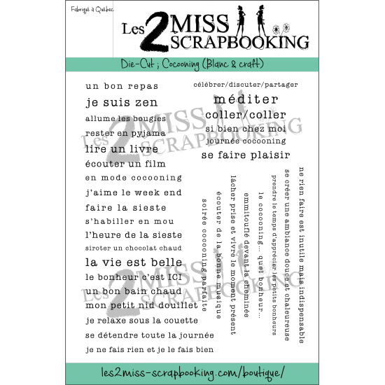 Les 2 Miss scrapbooking - Éphéméra «Cocooning»