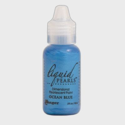 Liquid Pearls - Peinture dimensionelle «Ocean Blue»
