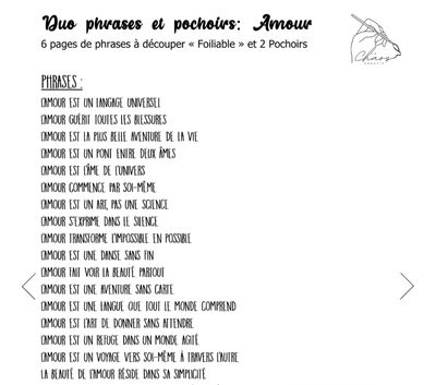 Le Chaos créatif - Duo Phrases et pochoirs: Amour