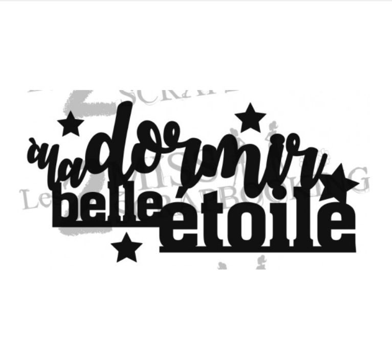 Les 2 Miss scrapbooking - Chipboard Dormir à la belle étoile