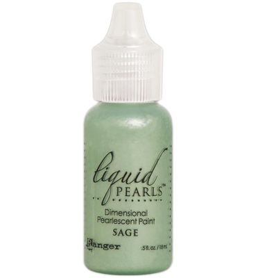 Liquid Pearls - Peinture dimensionelle «Sage»