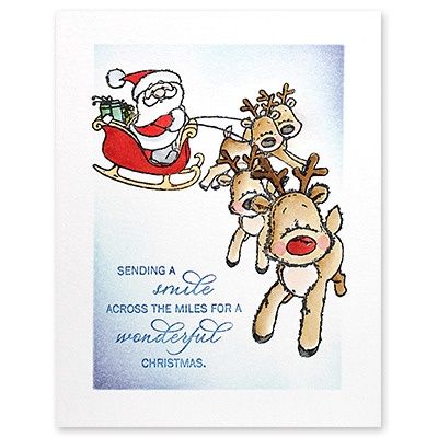 LIQUIDATION-Penny Black - Étampes claires «Sleigh Ride» 5 pièces(Le prix indiqué est déjà réduit à 50%)