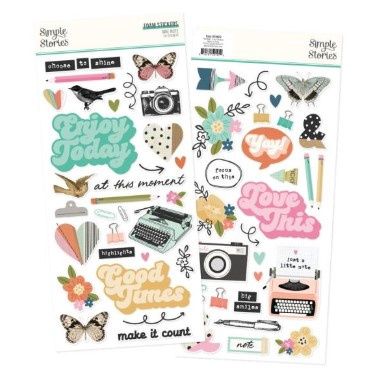 Simple Stories - Éphémèras autocollants en mousse Take Note