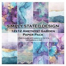 Simply Stated design - Papier 12x12 de la collection Amethyst Garden