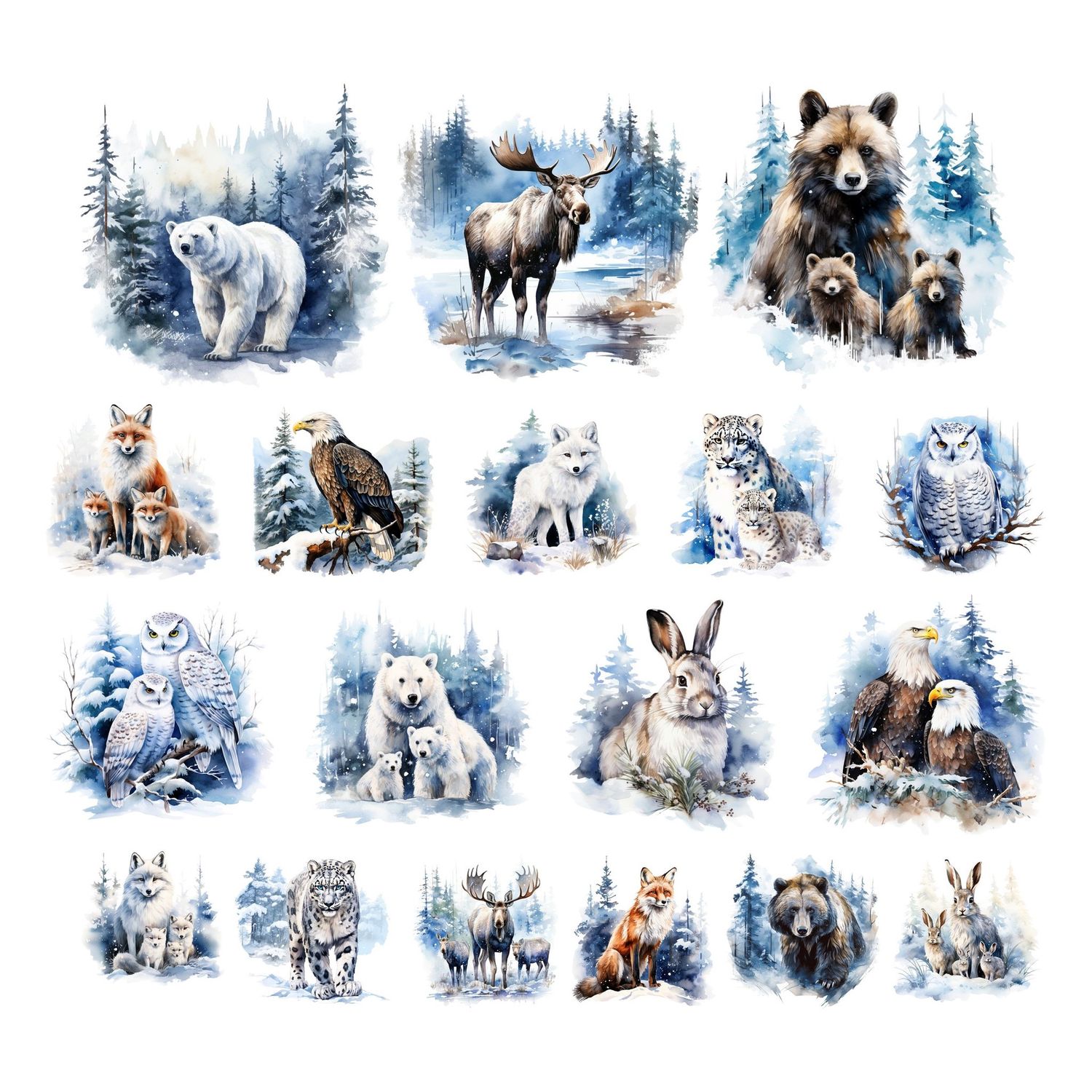 Simply Stated Design - Éphémèras Animals de la collection Forever Frost Animals, 18 pièces