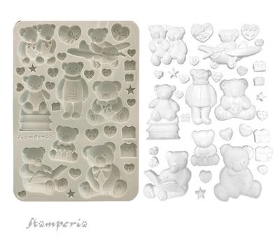 Stamperia - Moule de la collection de la maison du hibou «Teddy Bear»