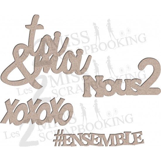 Les 2 Miss scrapbooking - Chipboard Kit Nous
