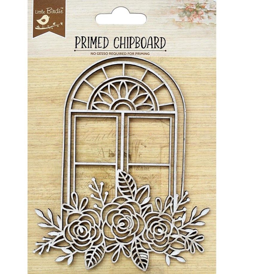 Little Birdie - Chipboard Flower Arch Window