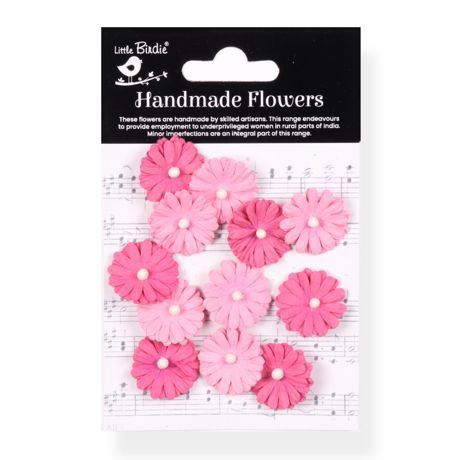 Little Birdie - Fleurs Larisa Precious Pink, 12 pièces