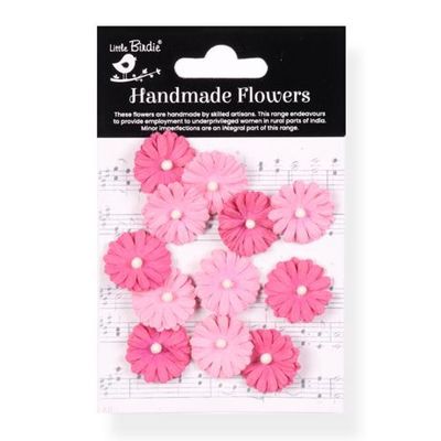 Little Birdie - Fleurs Larisa Precious Pink, 12 pièces
