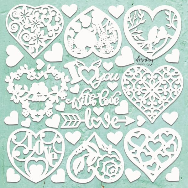 Mintay - Chipboard My Heart 12x12