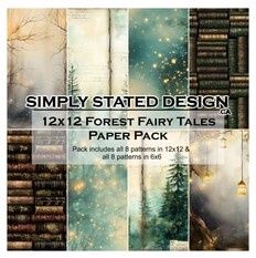 Simply Stated design - Papier 12x12 de la collection Forest Fairy Tales