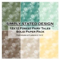 Simply Stated design - Papier 12x12 Solids de la collection Forest Fairy Tales