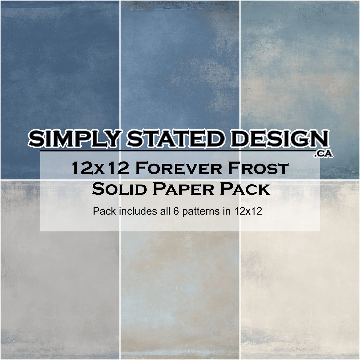 Simply Stated Design - Papier 12x12 solids de la collection Forever Frost