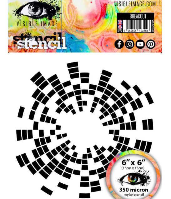Visible Image - Stencil «Breakout» 6" X 6"