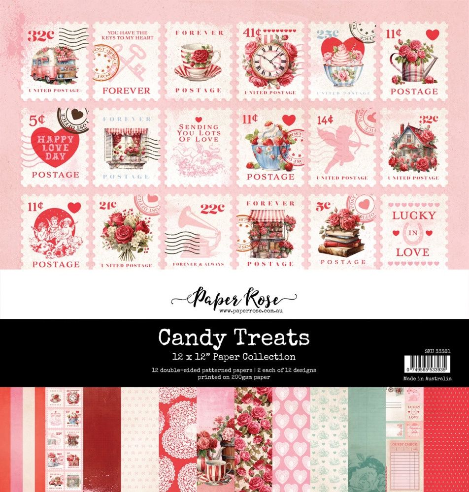 Paper Rose - Papier Candy Treats, 12 pages recto-verso 12x12