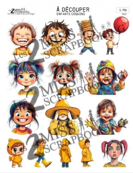 Les 2 Miss scrapbooking - Topper Enfants Coquins