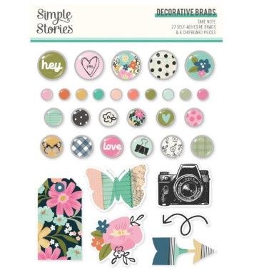 Simple Stories - Brads et éphémèras Take Note